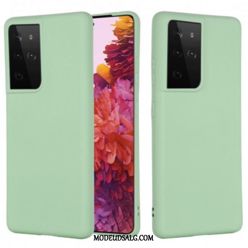 Cover Samsung Galaxy S21 Ultra 5G Flydende Silikone Design