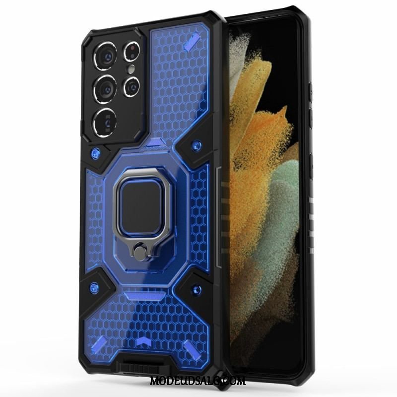 Cover Samsung Galaxy S21 Ultra 5G Honeycomb Med Ring