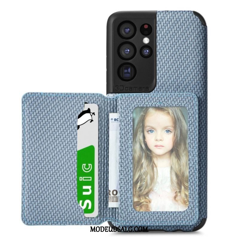 Cover Samsung Galaxy S21 Ultra 5G Rfid Kortholder Beslag