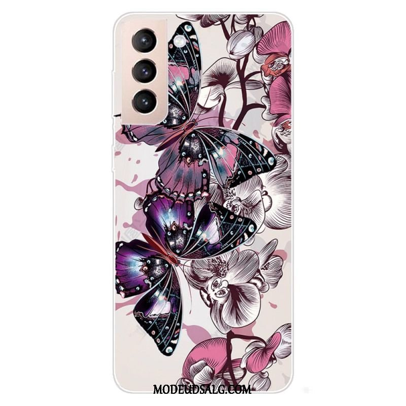 Cover Samsung Galaxy S22 5G Farverige Sommerfugle