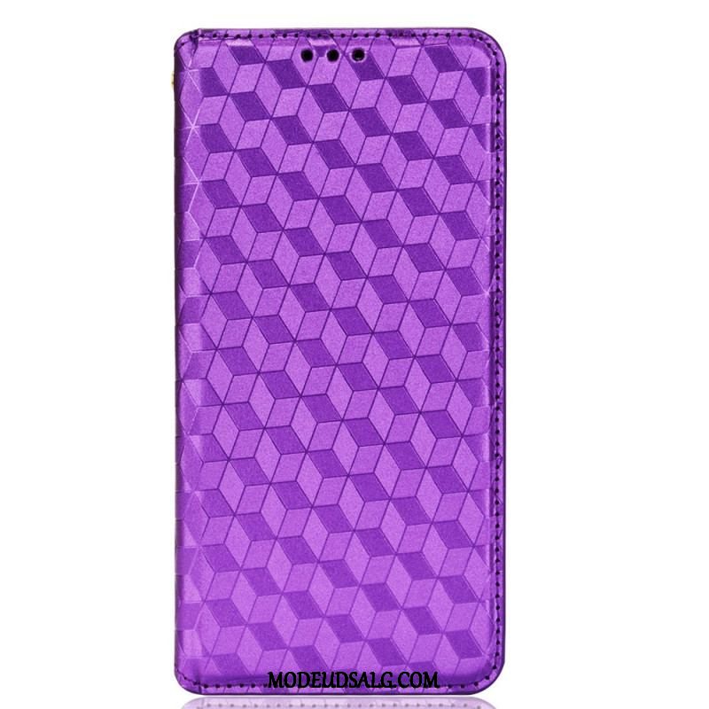 Cover Samsung Galaxy S22 5G Flip Cover Diamant Læder Effekt