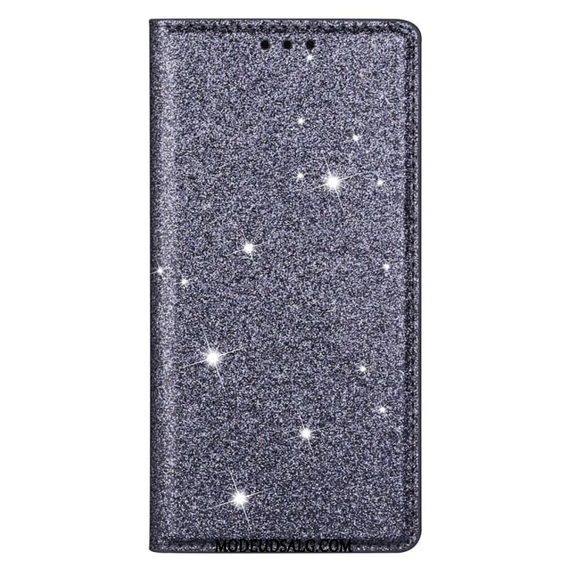 Cover Samsung Galaxy S22 5G Flip Cover Sequin Stil