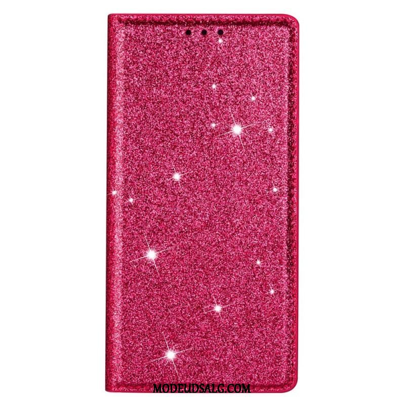 Cover Samsung Galaxy S22 5G Flip Cover Sequin Stil