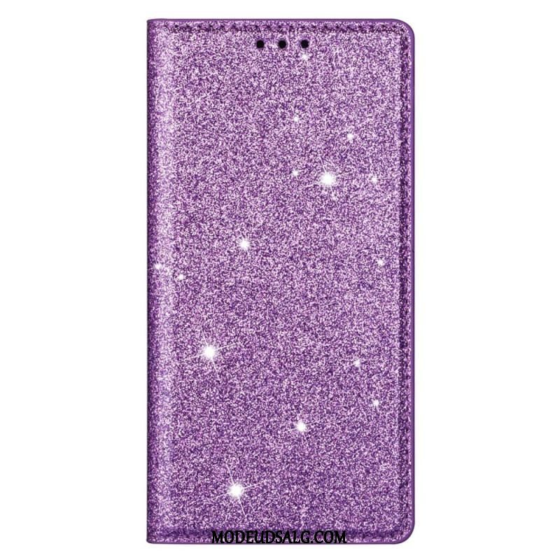 Cover Samsung Galaxy S22 5G Flip Cover Sequin Stil