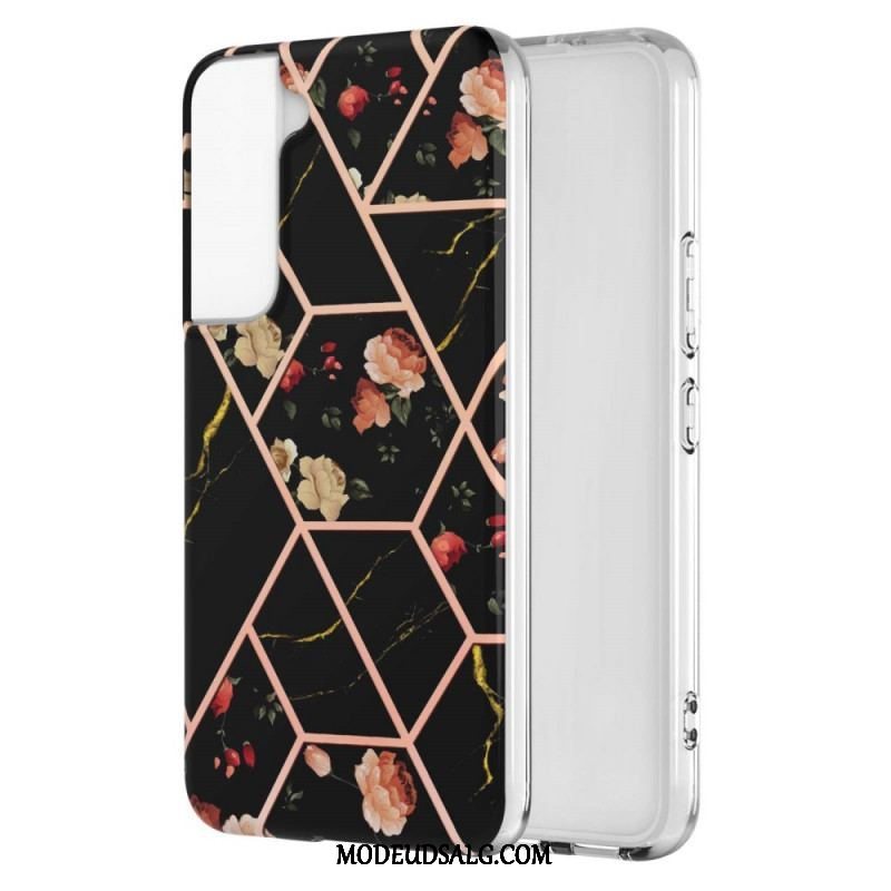 Cover Samsung Galaxy S22 Plus 5G Marmoreret Blomster