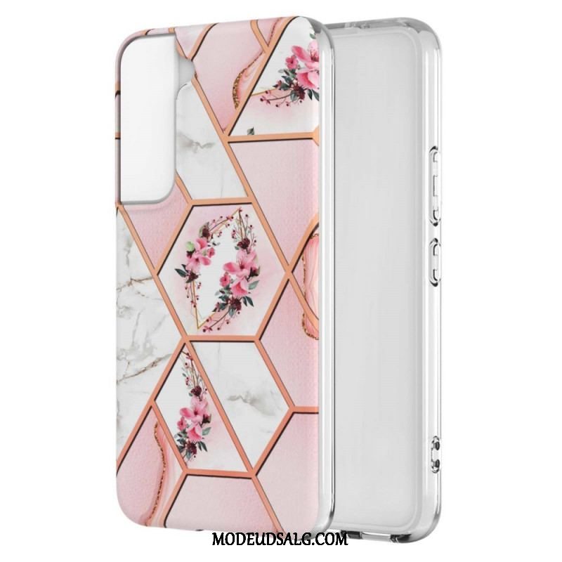 Cover Samsung Galaxy S22 Plus 5G Marmoreret Blomster