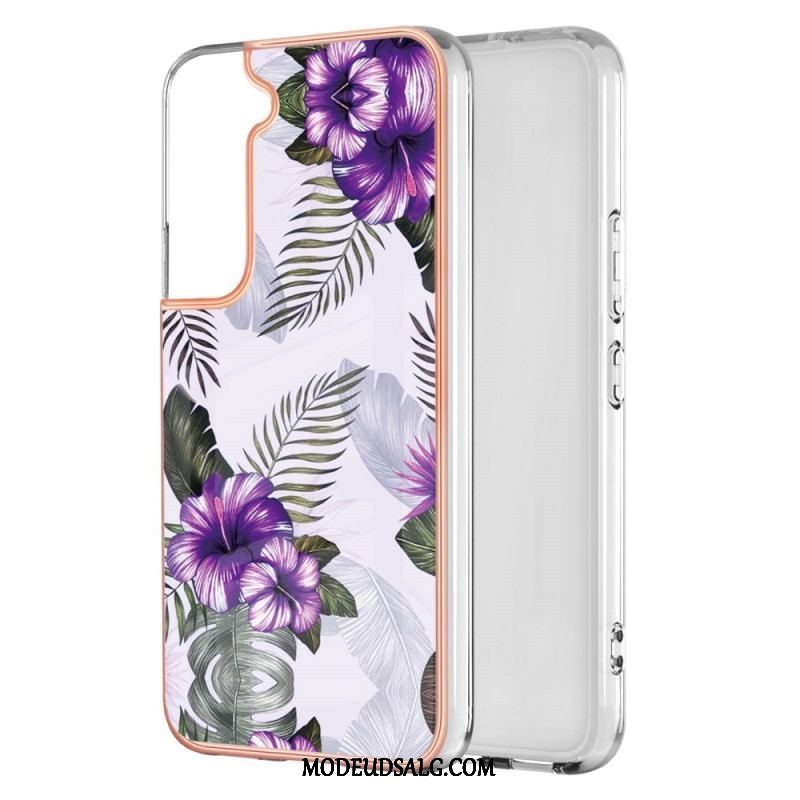 Cover Samsung Galaxy S22 Plus 5G Marmoreret Blomster