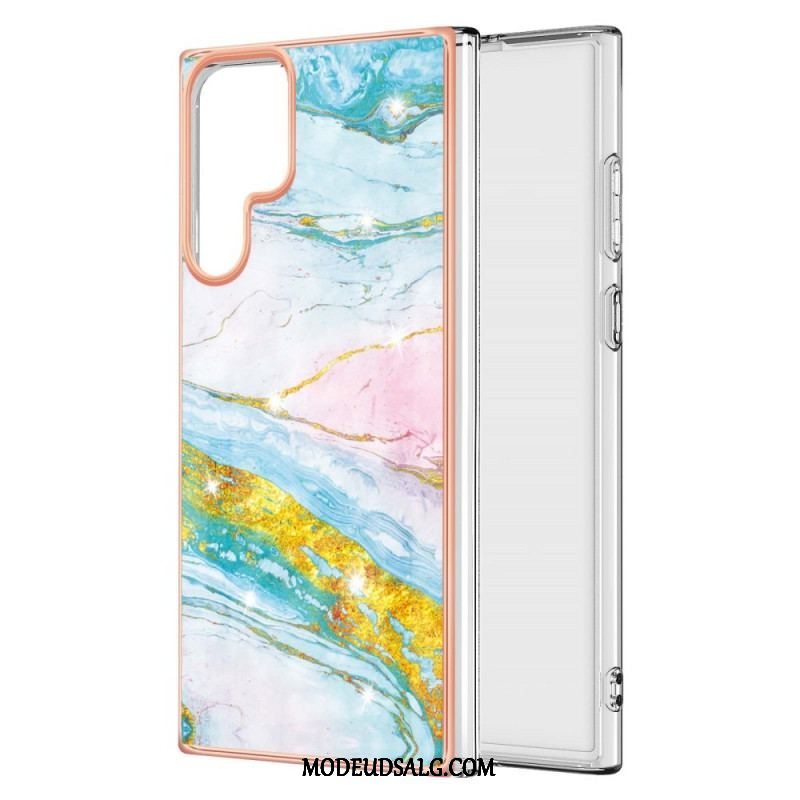 Cover Samsung Galaxy S22 Ultra 5G Fleksibel Marmorstil