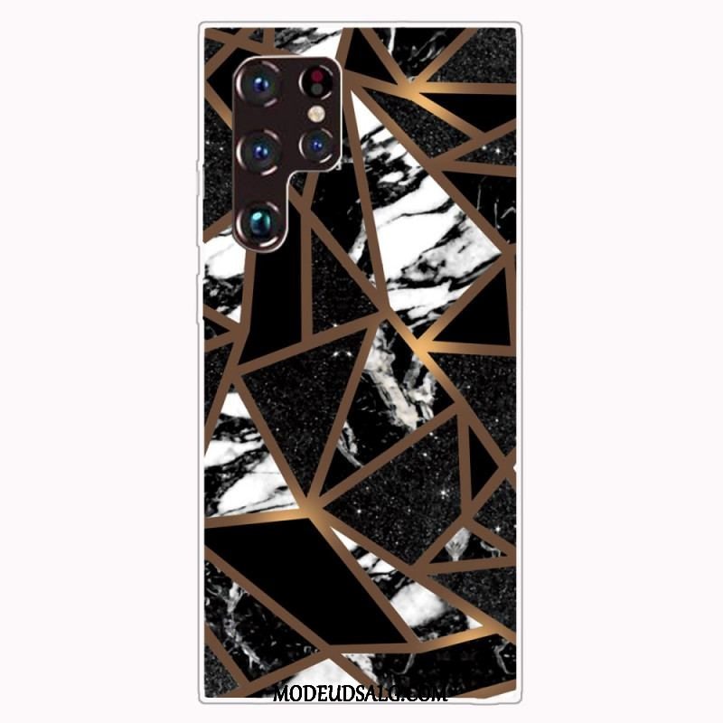 Cover Samsung Galaxy S22 Ultra 5G Geometrisk Marmor