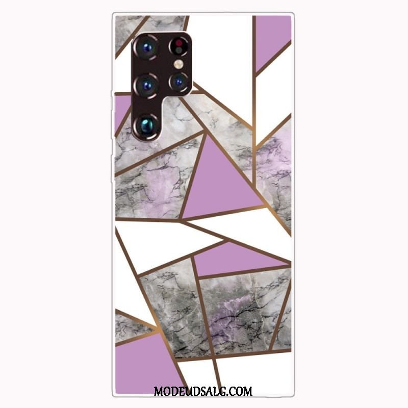 Cover Samsung Galaxy S22 Ultra 5G Geometrisk Marmor