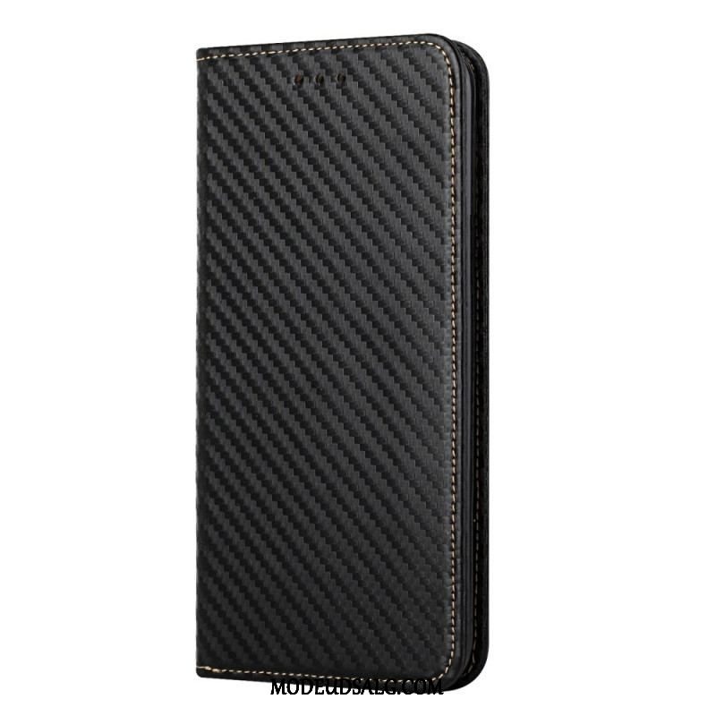 Cover Samsung Galaxy S22 Ultra 5G Med Snor Flip Cover Kulfiberrem