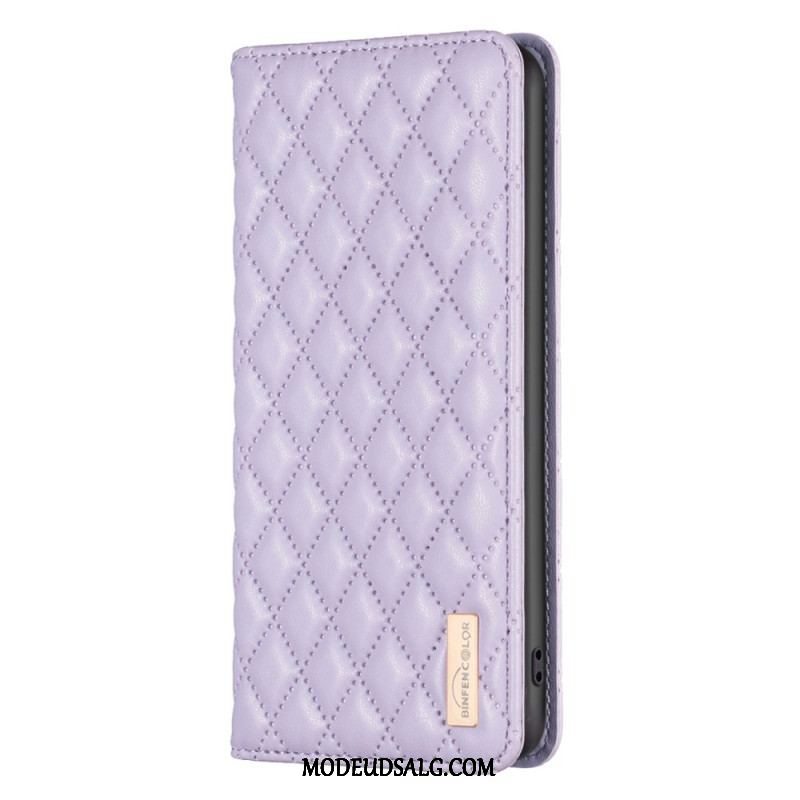 Cover Samsung Galaxy S23 5G Flip Cover Quiltet Binfen Farve