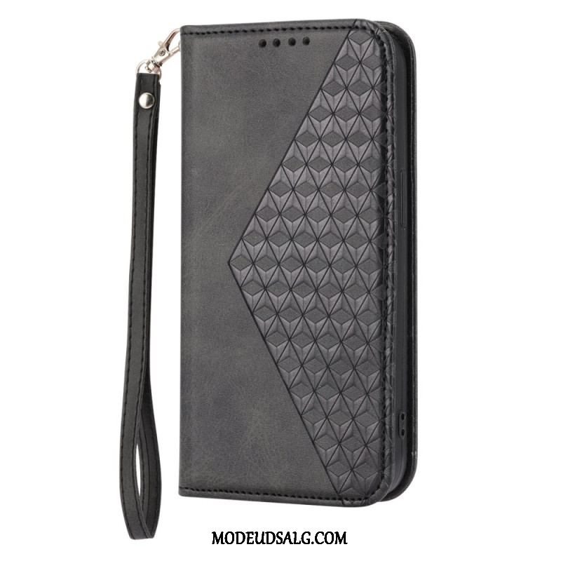 Cover Samsung Galaxy S23 5G Med Snor Flip Cover 3d Mønster Strappy