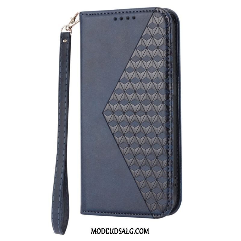 Cover Samsung Galaxy S23 5G Med Snor Flip Cover 3d Mønster Strappy