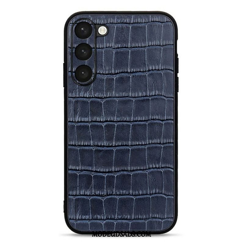 Cover Samsung Galaxy S23 5G Ægte Læder I Krokodillestil