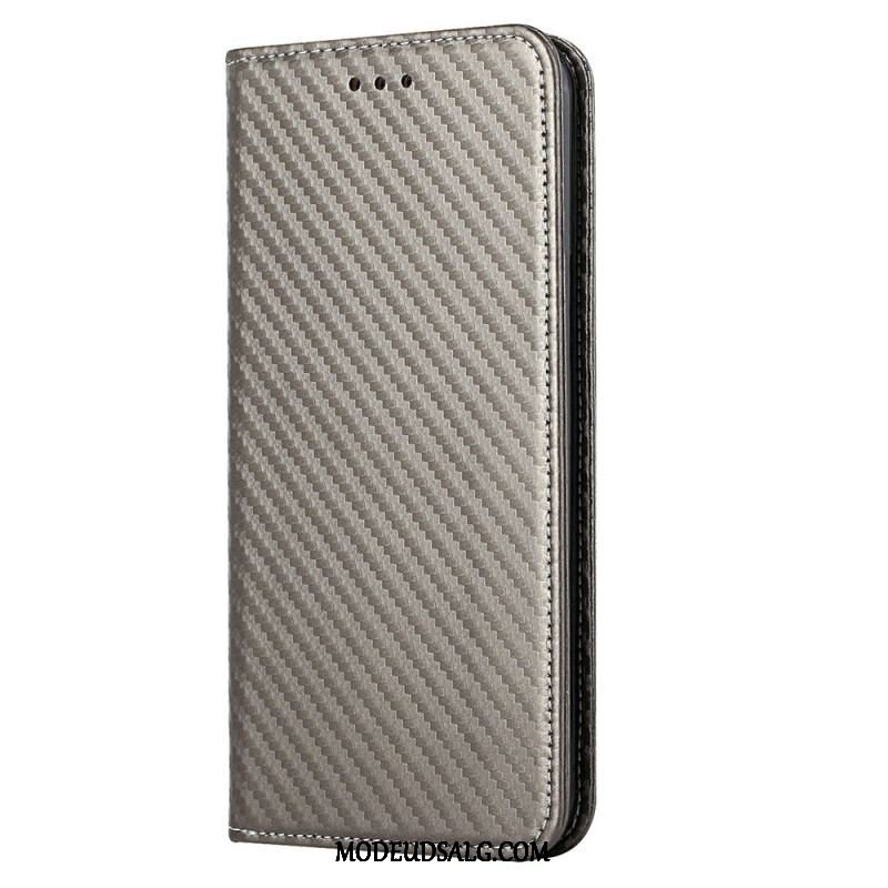 Cover Samsung Galaxy S23 Plus 5G Med Snor Flip Cover Strappy Carbon Fiber Style