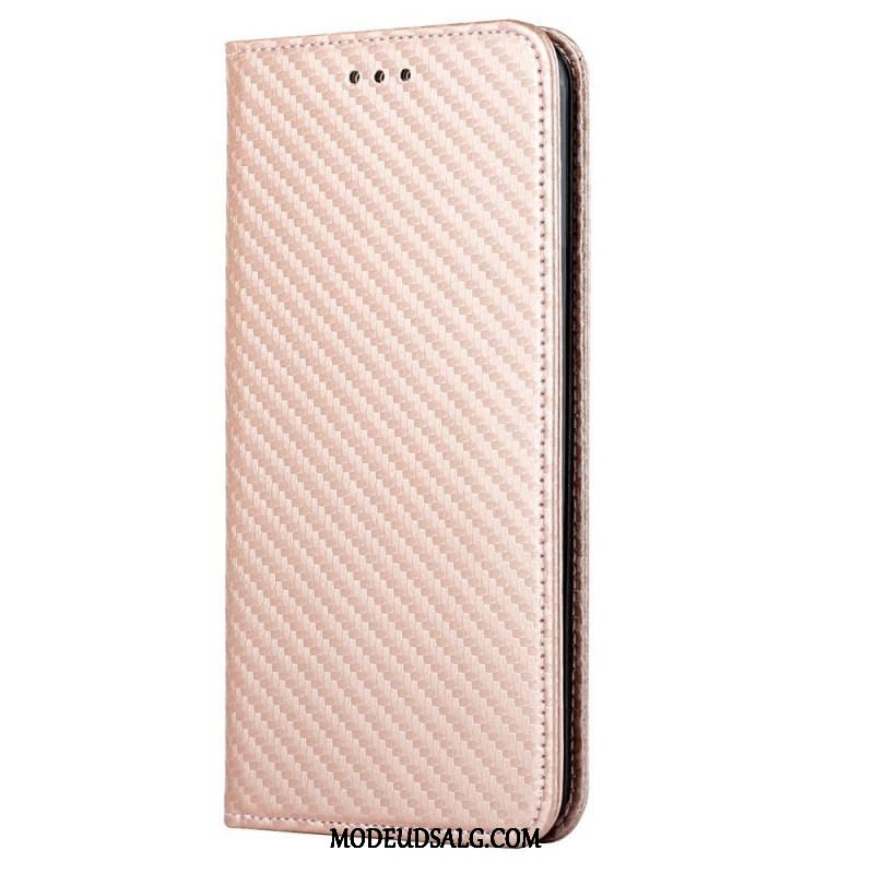 Cover Samsung Galaxy S23 Plus 5G Med Snor Flip Cover Strappy Carbon Fiber Style