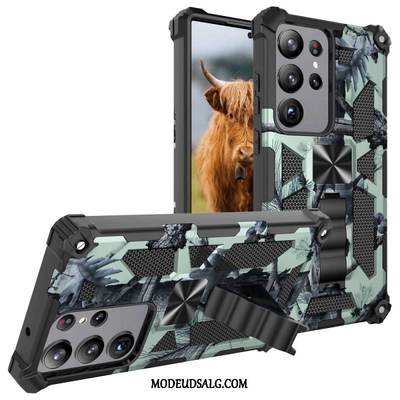 Cover Samsung Galaxy S23 Ultra 5G Camouflage Aftagelig Støtte