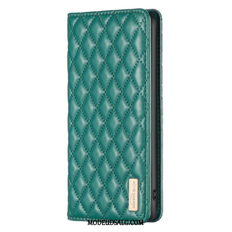 Cover Samsung Galaxy S23 Ultra 5G Flip Cover Quiltet Binfen Farve