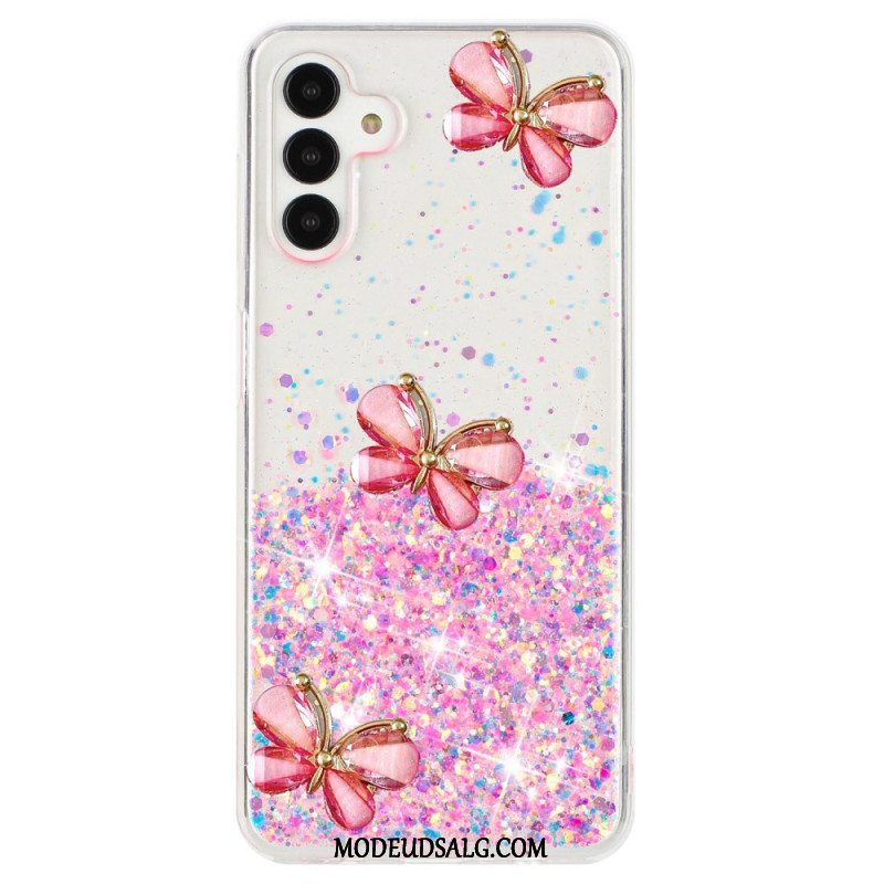 Cover Samsung Galaxy S24 Fe Fosforescerende 3d-sommerfugle