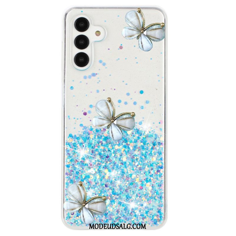 Cover Samsung Galaxy S24 Fe Fosforescerende 3d-sommerfugle