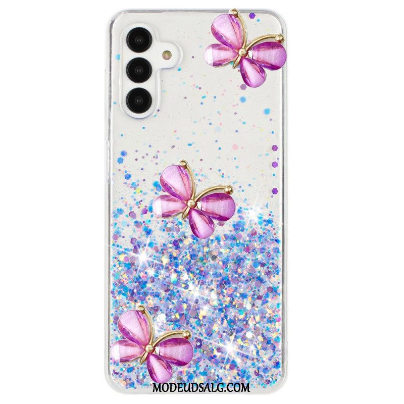 Cover Samsung Galaxy S24 Fe Fosforescerende 3d-sommerfugle