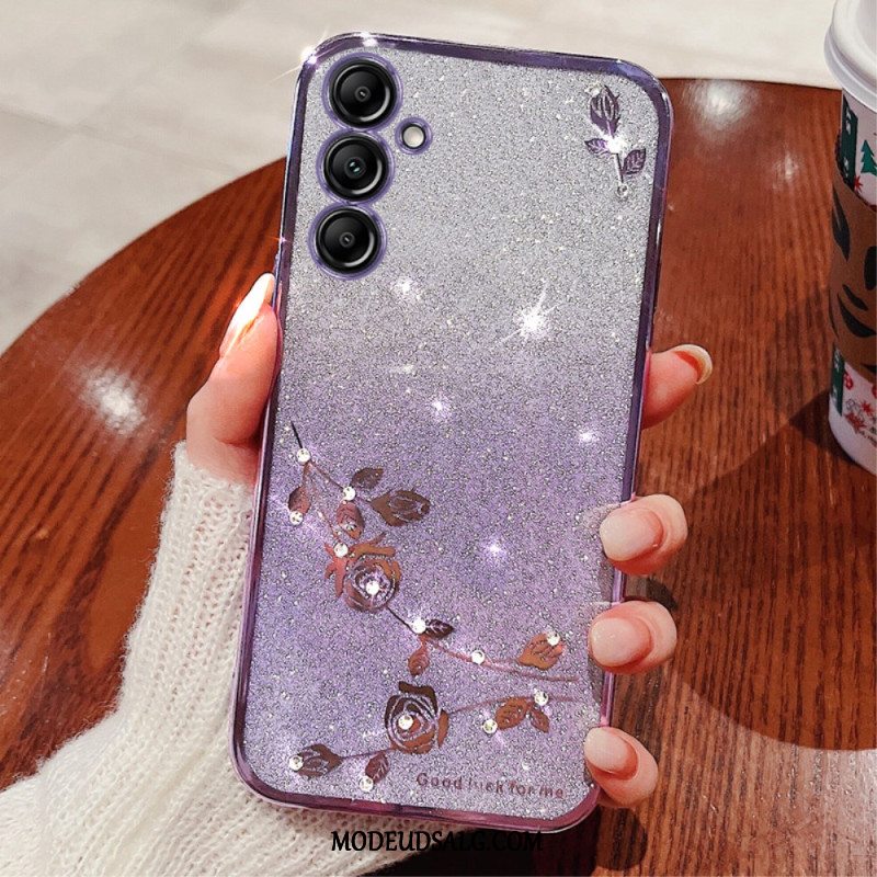 Cover Samsung Galaxy S24 Plus 5g Glitter Og Blomster Kadem