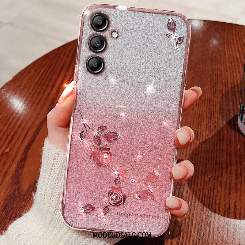 Cover Samsung Galaxy S24 Plus 5g Glitter Og Blomster Kadem