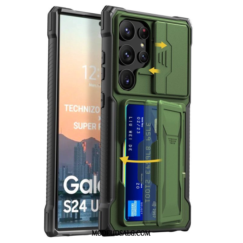 Cover Samsung Galaxy S24 Ultra 5g Telefon Etui Gkk Linsebeskyttelse Og Kortholder