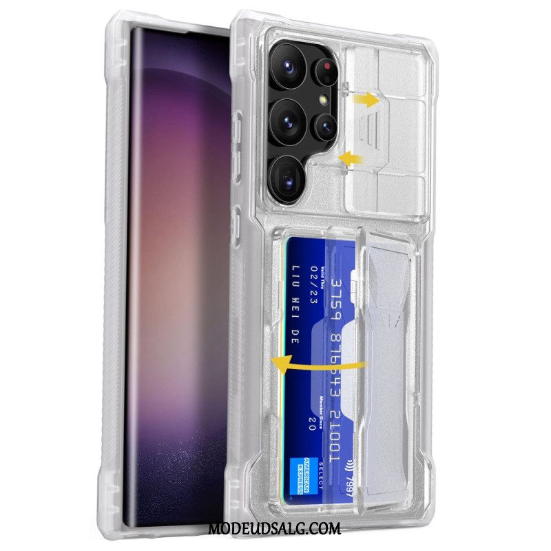 Cover Samsung Galaxy S24 Ultra 5g Telefon Etui Gkk Linsebeskyttelse Og Kortholder