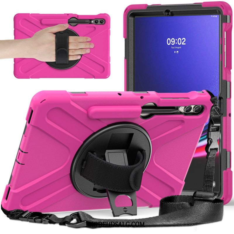 Cover Samsung Galaxy Tab S9 Fe Plus Telefon Etui Rem Støtte Og Skulderrem