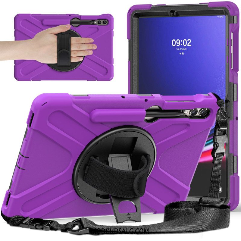 Cover Samsung Galaxy Tab S9 Fe Plus Telefon Etui Rem Støtte Og Skulderrem