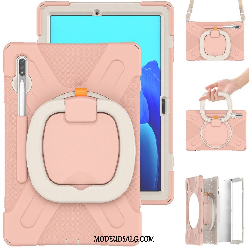 Cover Samsung Galaxy Tab S9 Plus Roterende Støtte Med Rem