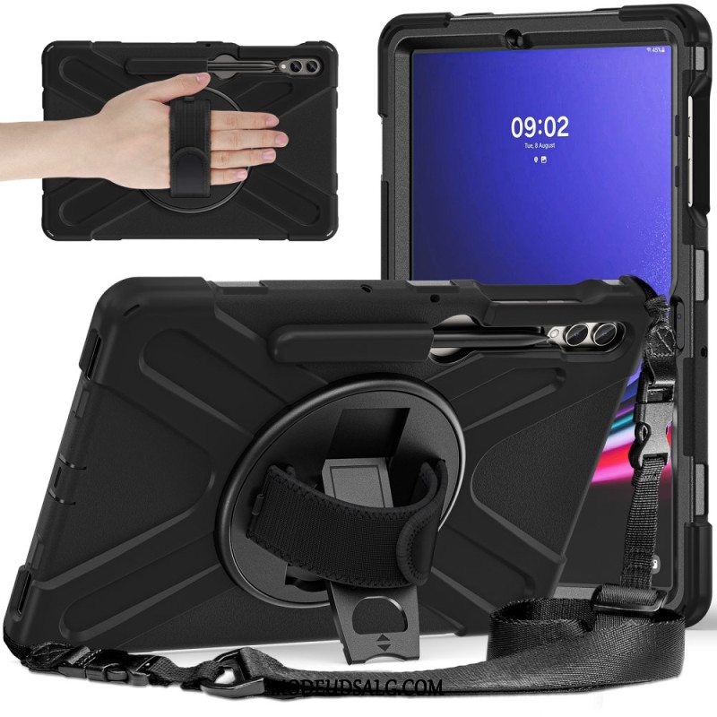 Cover Samsung Galaxy Tab S9 Plus Telefon Etui Modstandsdygtig Støtte Og Skulderrem