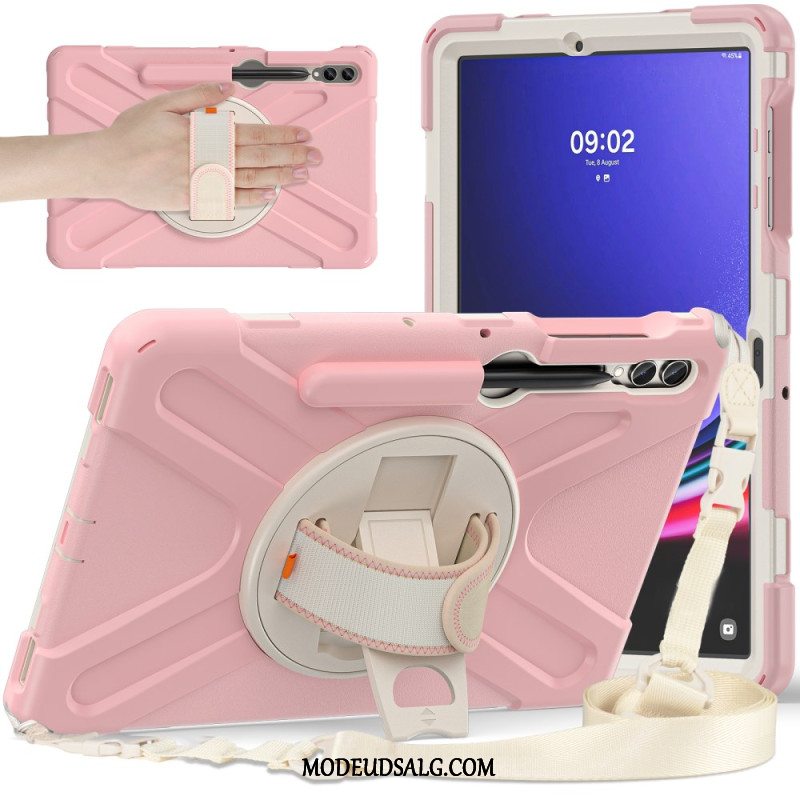 Cover Samsung Galaxy Tab S9 Plus Telefon Etui Modstandsdygtig Støtte Og Skulderrem