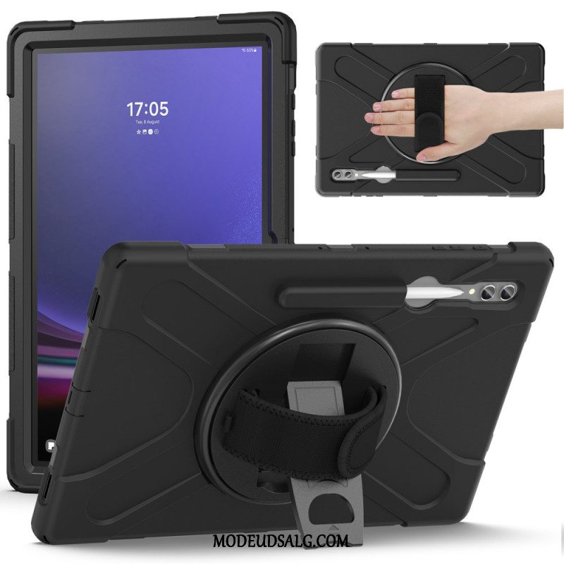 Cover Samsung Galaxy Tab S9 Ultra Tredobbelt Beskyttelsesstrop Og Støtte