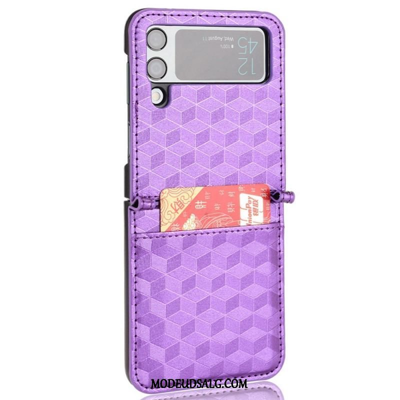 Cover Samsung Galaxy Z Flip 3 5G Flip Cover 3d Design Kortholder