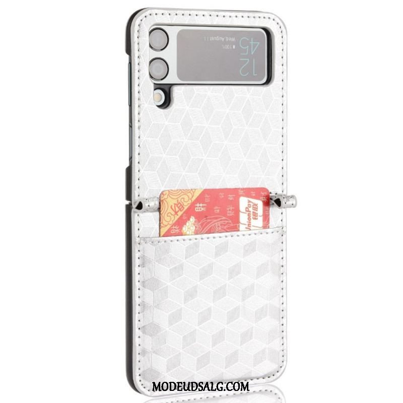 Cover Samsung Galaxy Z Flip 3 5G Flip Cover 3d Design Kortholder