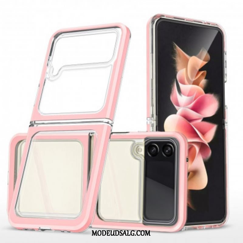 Cover Samsung Galaxy Z Flip 3 5G Flip Cover Hybrid Farvede Kanter