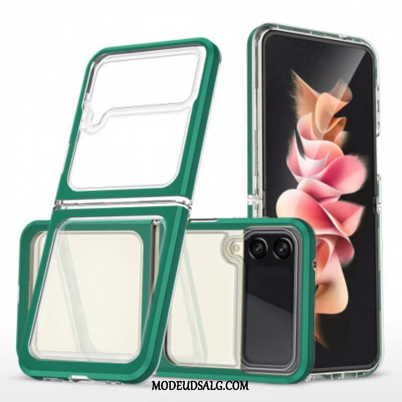 Cover Samsung Galaxy Z Flip 3 5G Flip Cover Hybrid Farvede Kanter