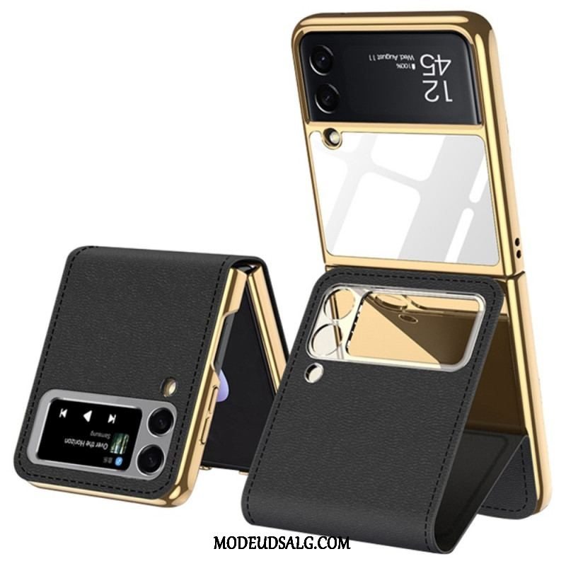 Cover Samsung Galaxy Z Flip 3 5G Flip Cover Spejl Og Aftageligt Stativ