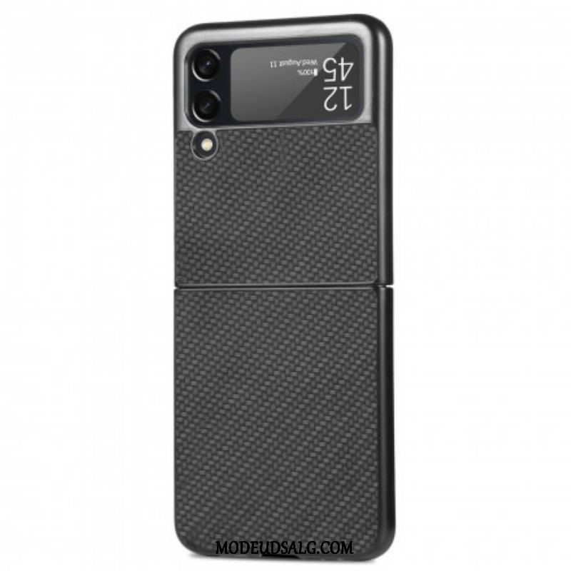 Cover Samsung Galaxy Z Flip 3 5G Flip Cover Tekstureret Kulfiber