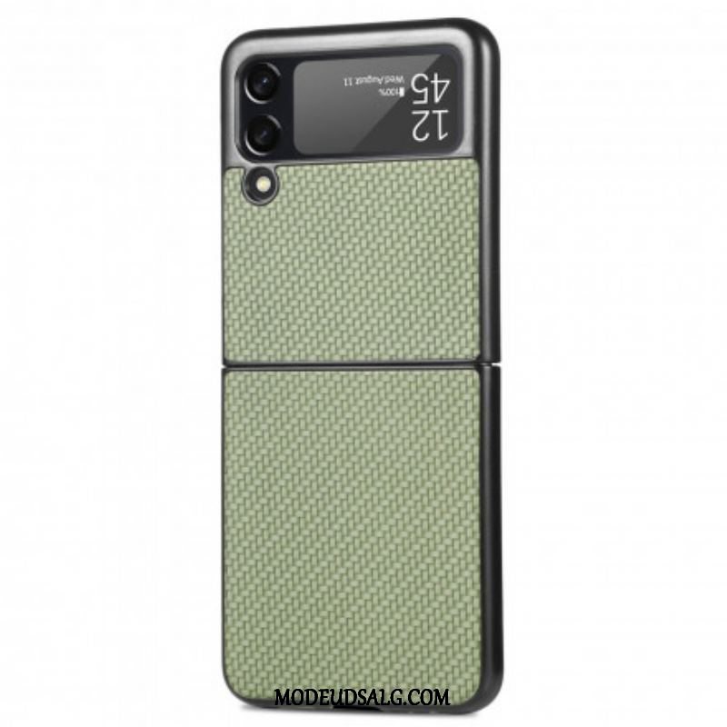 Cover Samsung Galaxy Z Flip 3 5G Flip Cover Tekstureret Kulfiber