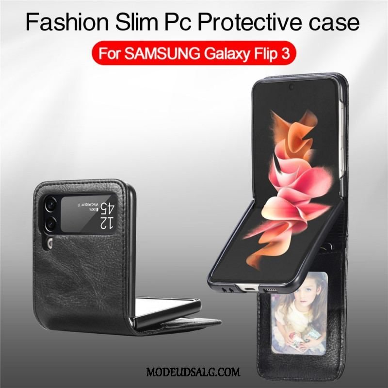 Cover Samsung Galaxy Z Flip 3 5G Punge Etui Flip Cover Stil Læder Pung