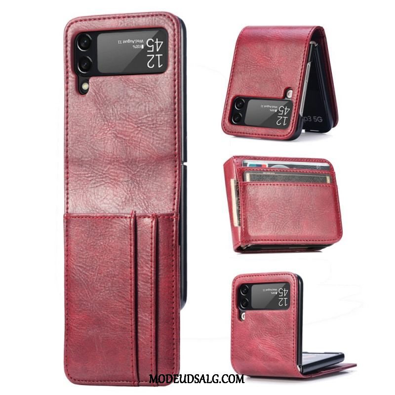 Cover Samsung Galaxy Z Flip 3 5G Punge Etui Flip Cover Stil Læder Pung