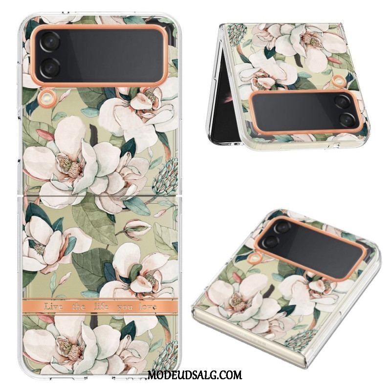 Cover Samsung Galaxy Z Flip 4 Flip Cover Blomstret