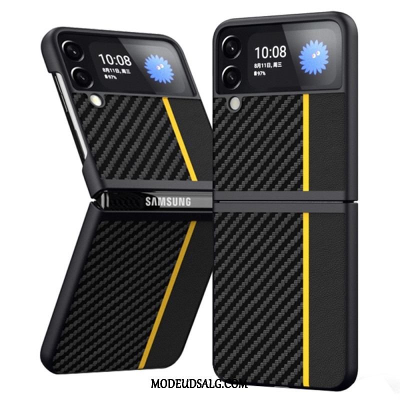 Cover Samsung Galaxy Z Flip 4 Flip Cover Carbon Fiber Line