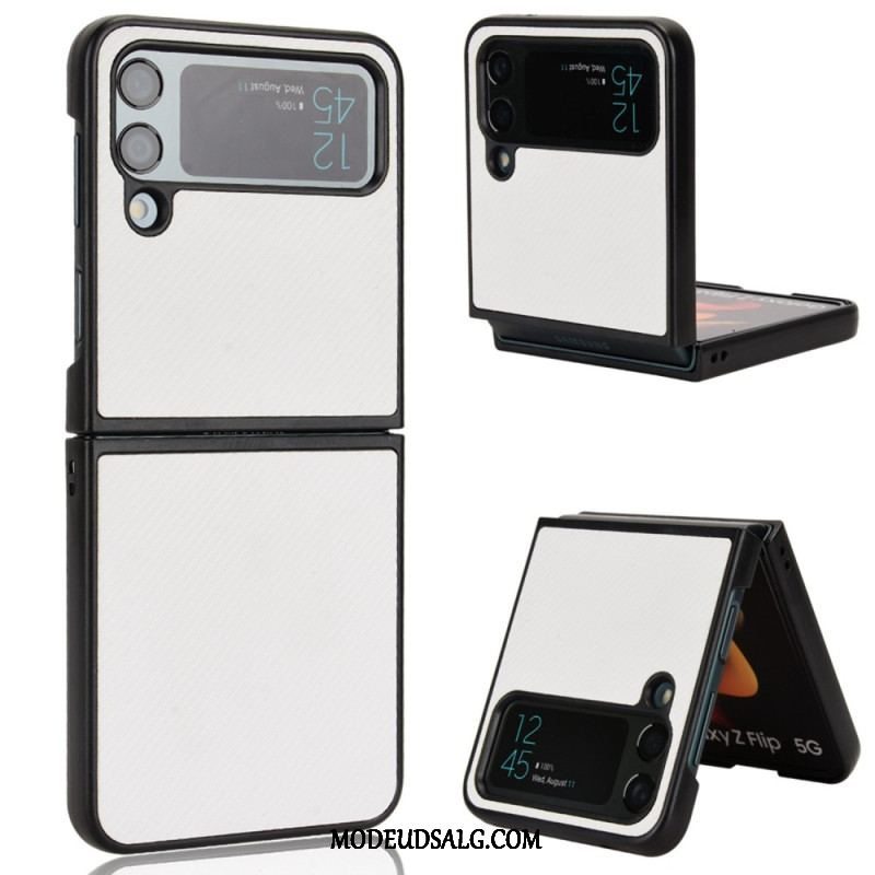 Cover Samsung Galaxy Z Flip 4 Flip Cover Carbon Fiber Tekstur I Lædereffekt