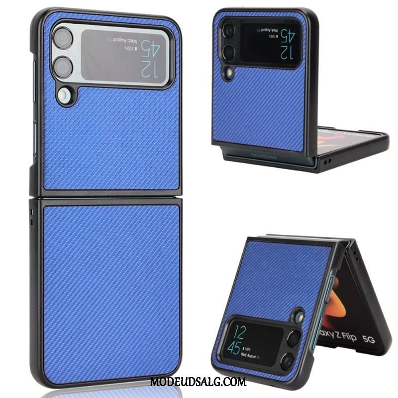 Cover Samsung Galaxy Z Flip 4 Flip Cover Carbon Fiber Tekstur I Lædereffekt