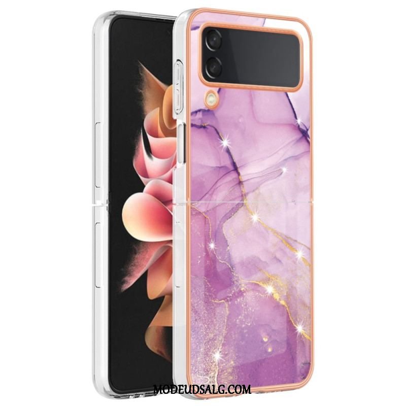 Cover Samsung Galaxy Z Flip 4 Flip Cover Farvet Marmor